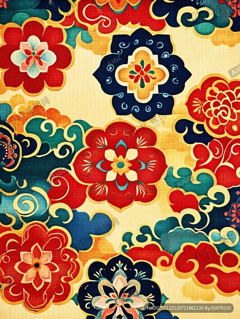 彩绣云纹