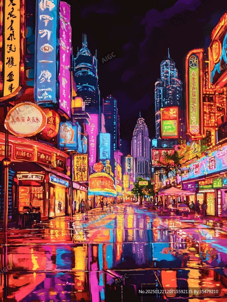 赛博朋克装饰画