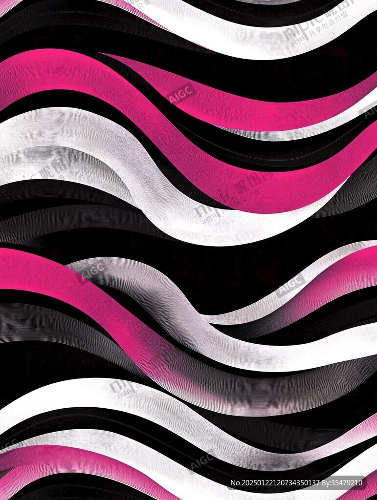 活力复古粉红条纹曲线