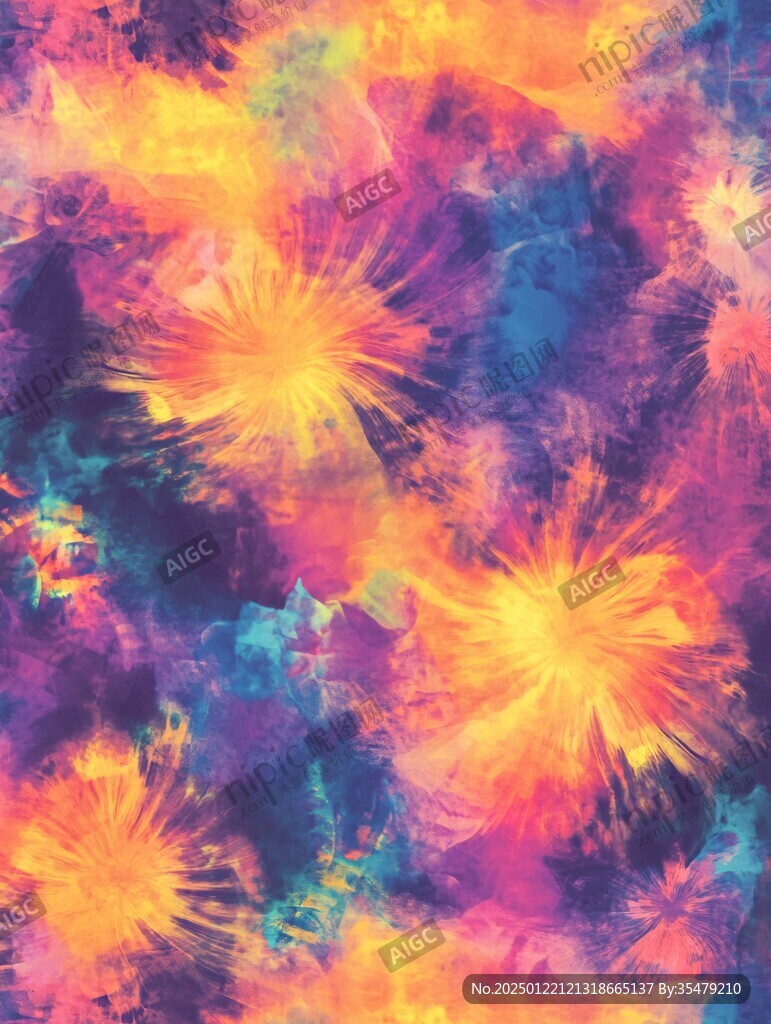 彩色背景底纹水彩晕染