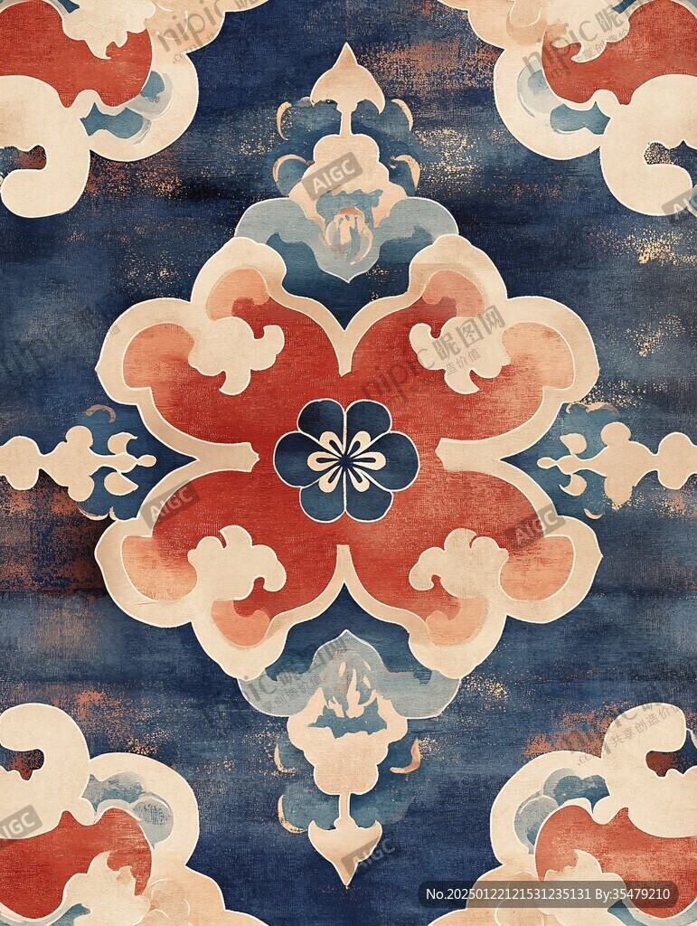 欧式古典图案印染