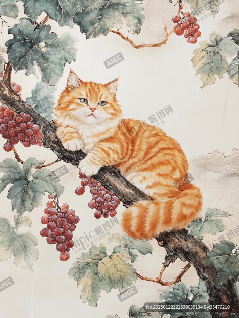 工笔猫