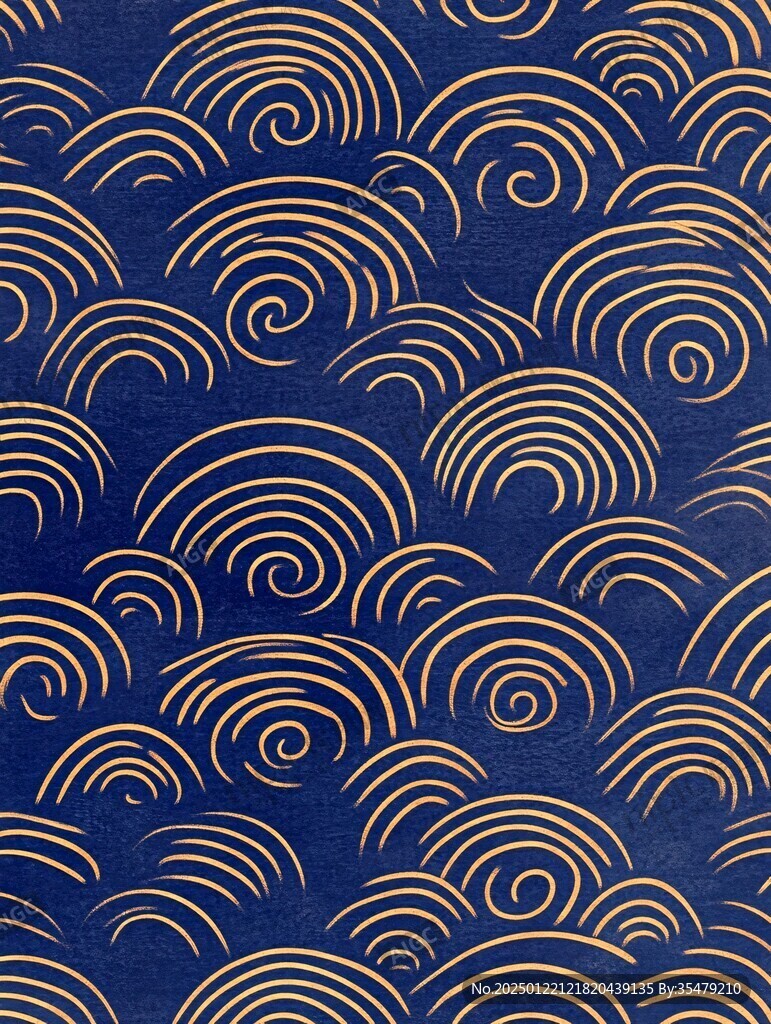 日式浪花背景