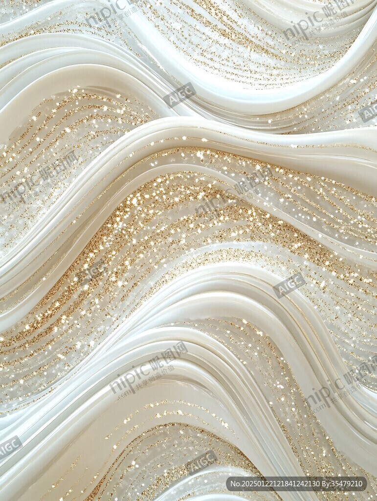 金色抽象流体纹理背景