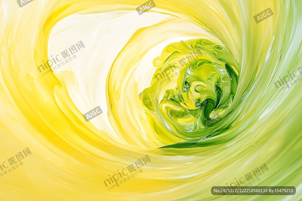 绿色色彩变幻金色波纹