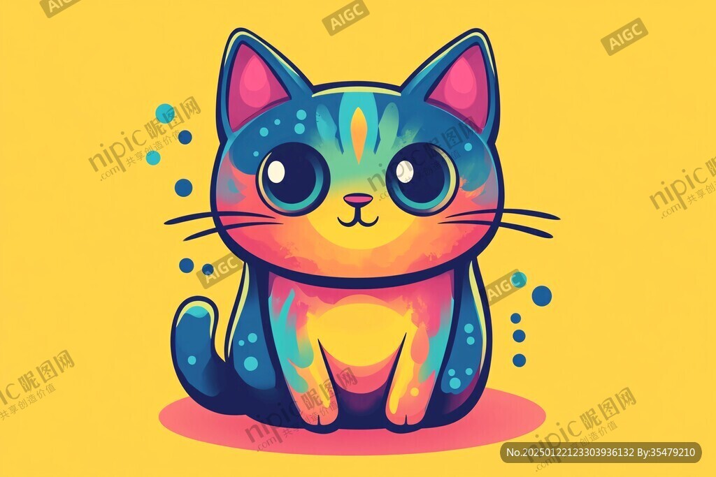 猫咪卡通图案设计