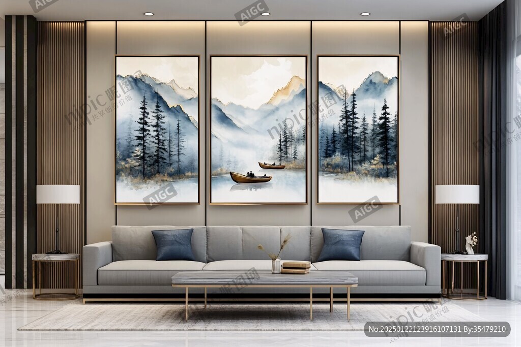 山水画晶瓷画