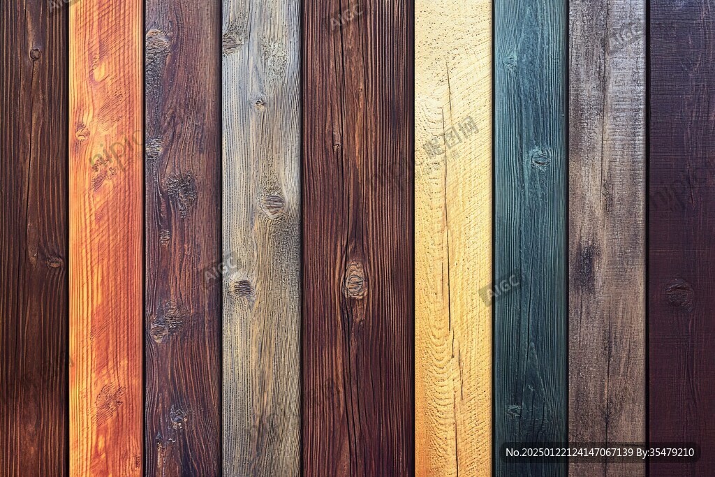 多种颜色木板木材