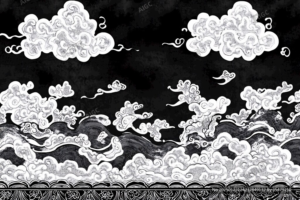 古典云水纹