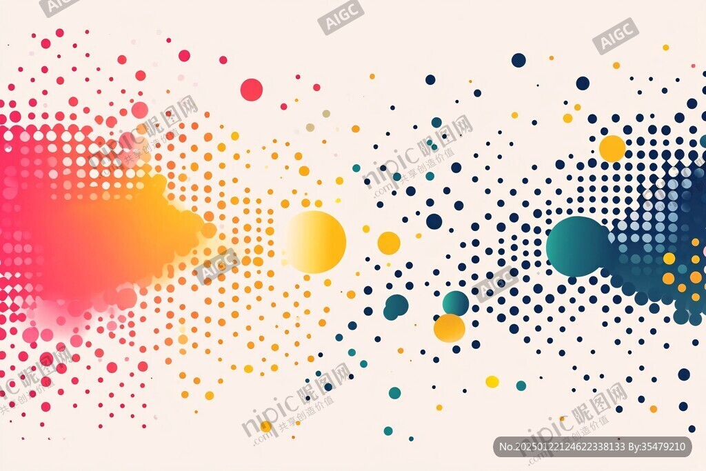 圆点渐变海报素材设计