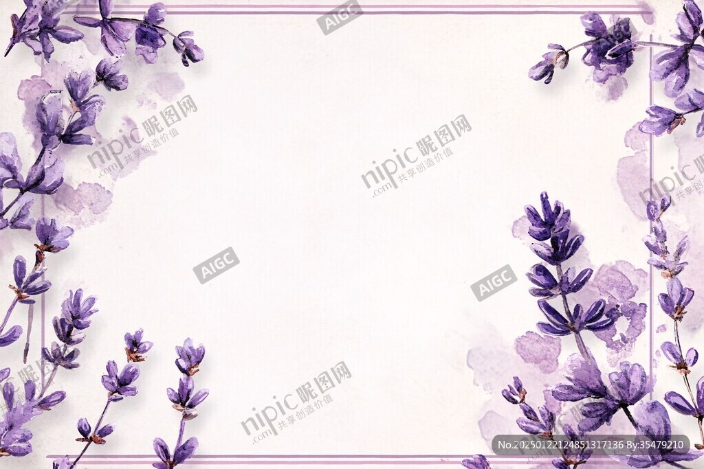 紫色花卉花枝浪漫背景