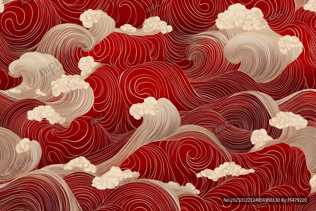 浪涛翻滚包装底纹