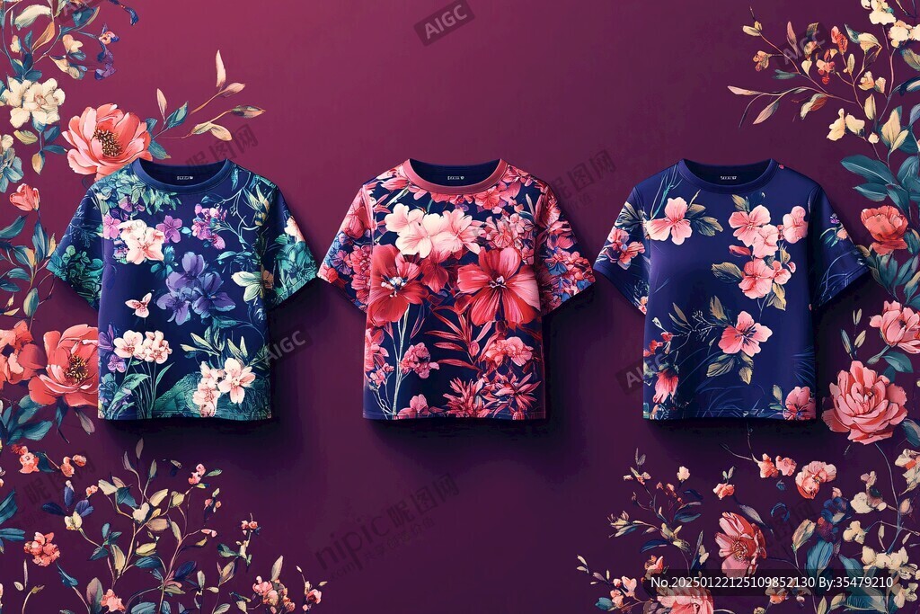 服装数码印花花卉素材