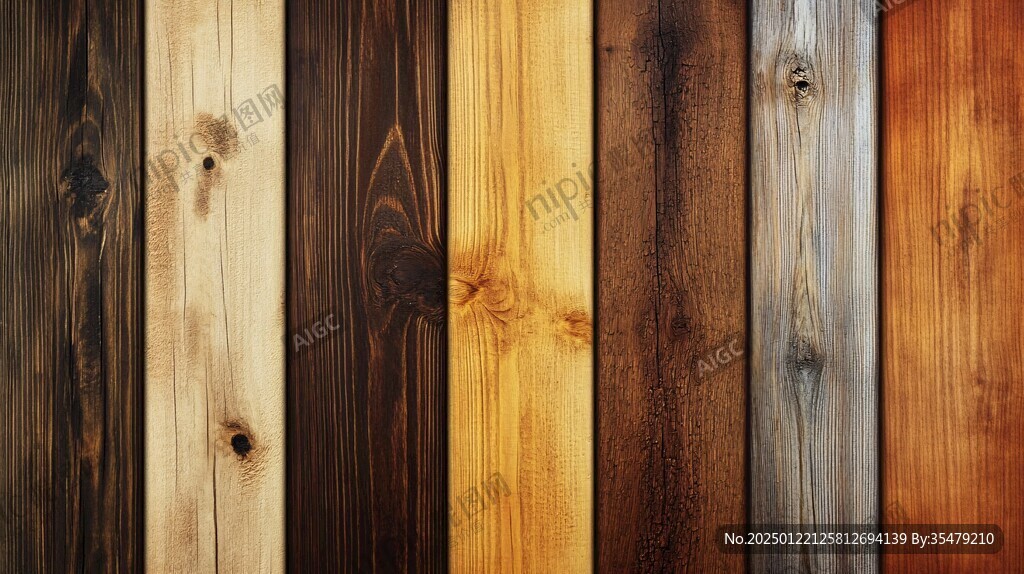 多种颜色木板木材