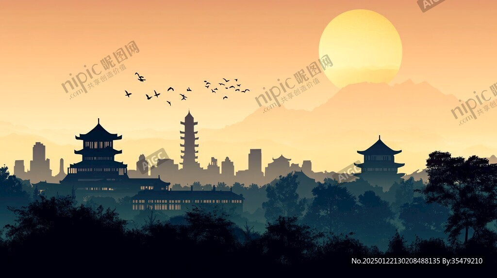鸡鸣阁背景