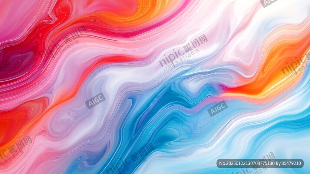 肌理彩色流体背景