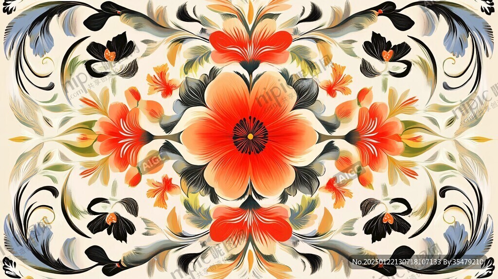 手绘创意百花壁纸