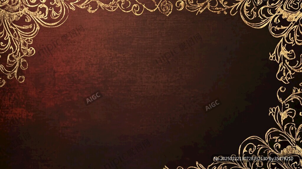 红金色欧式背景