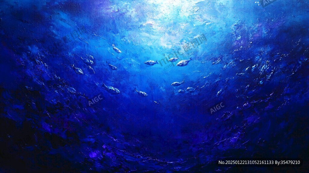 纹理海底世界梦幻蓝色