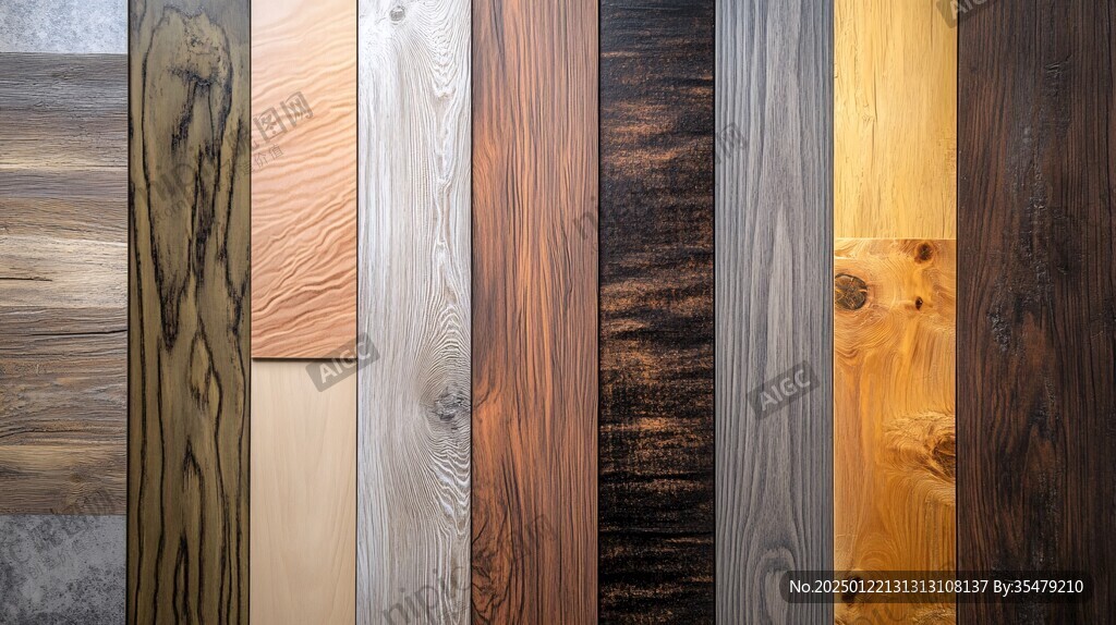 多种颜色木板木材