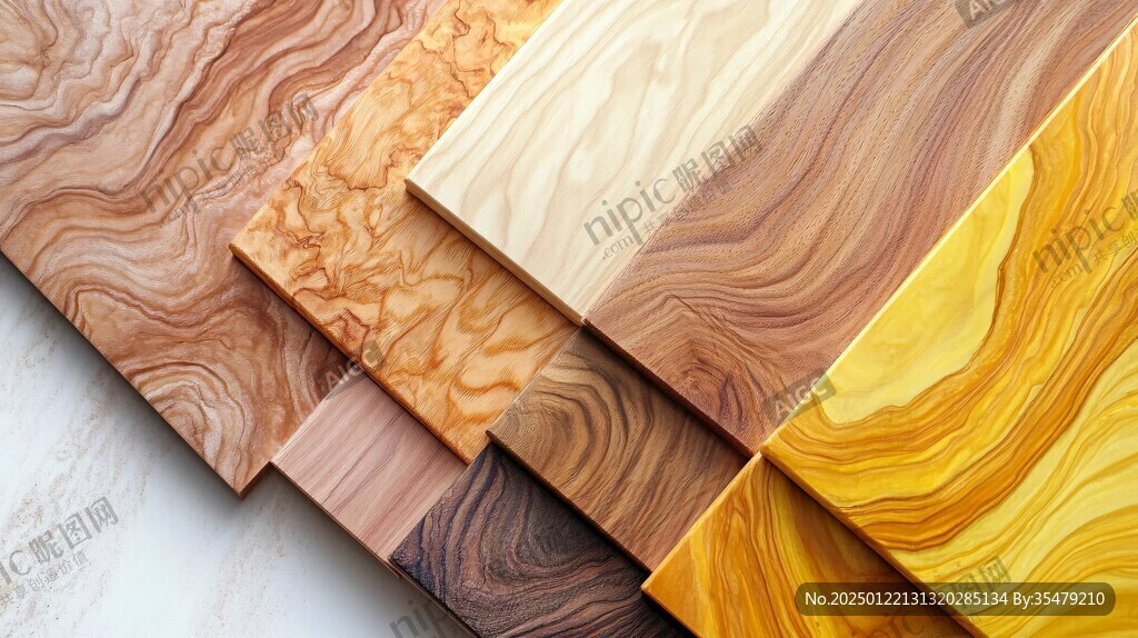 多种颜色木板木材