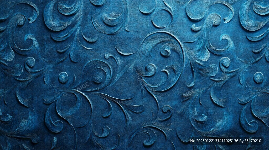 皇家蓝立体感浮雕背景