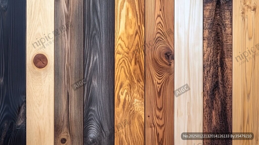 多种颜色木板木材