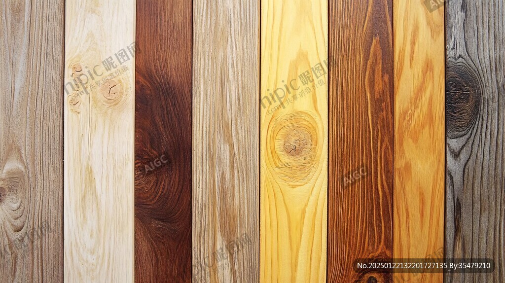 多种颜色木板木材