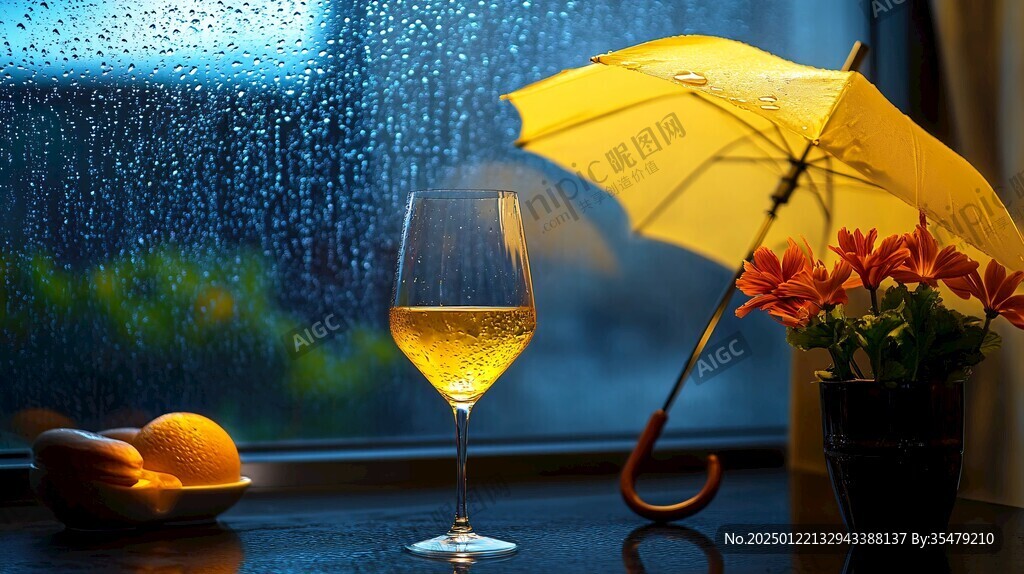 下雨天的窗台