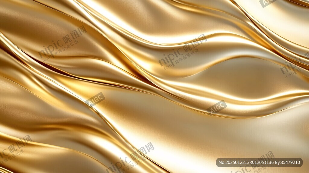金色抽象流体纹理背景