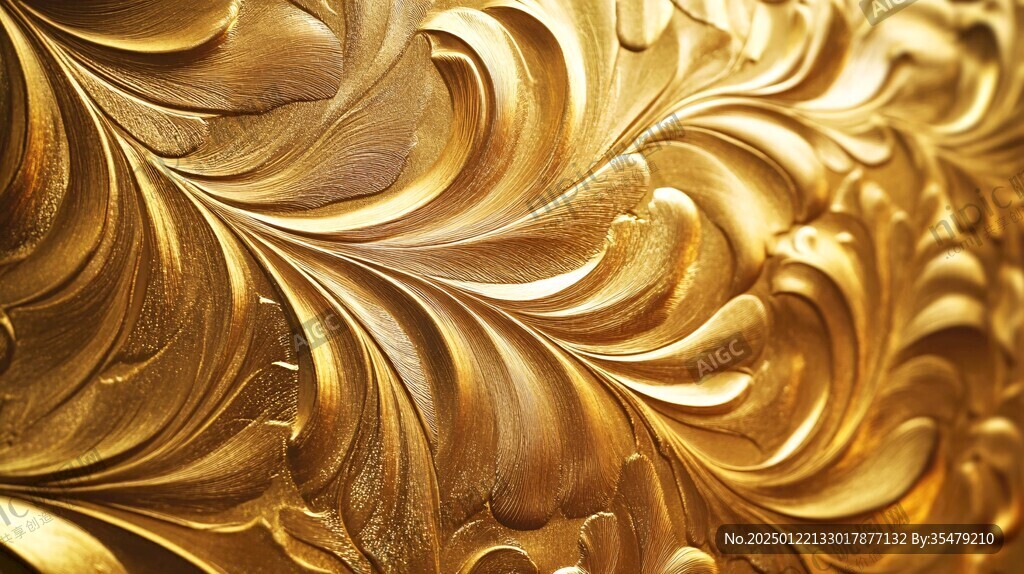 金色立体浮雕