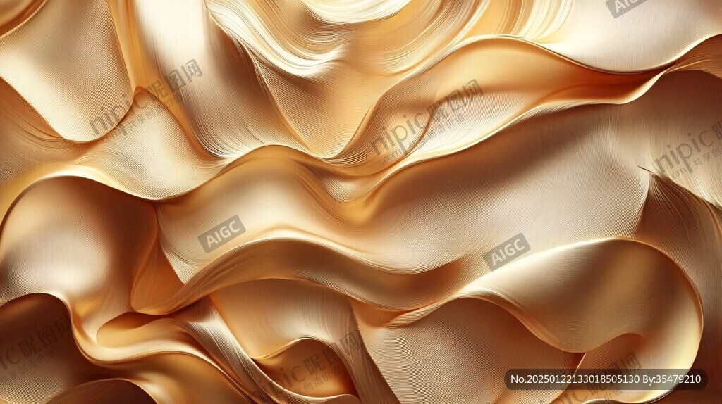 金色抽象流体纹理背景