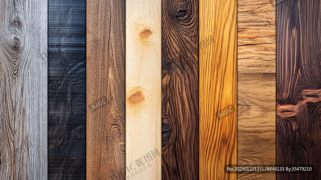 多种颜色木板木材