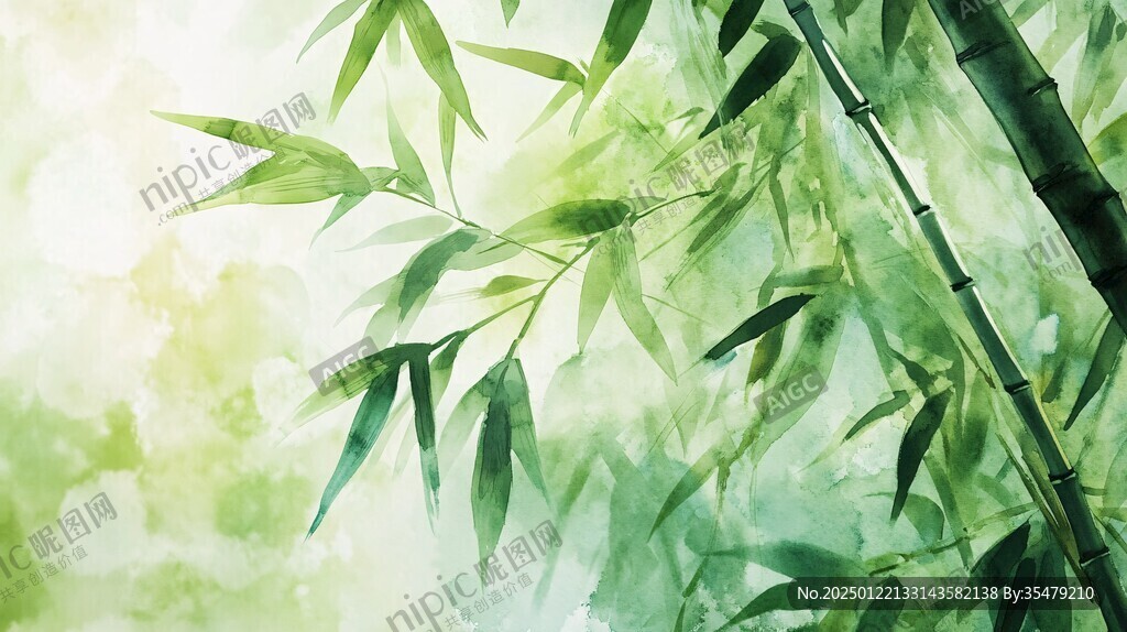 唯美竹林背景