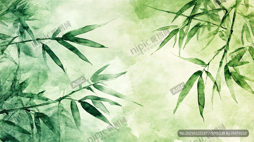 唯美竹叶背景