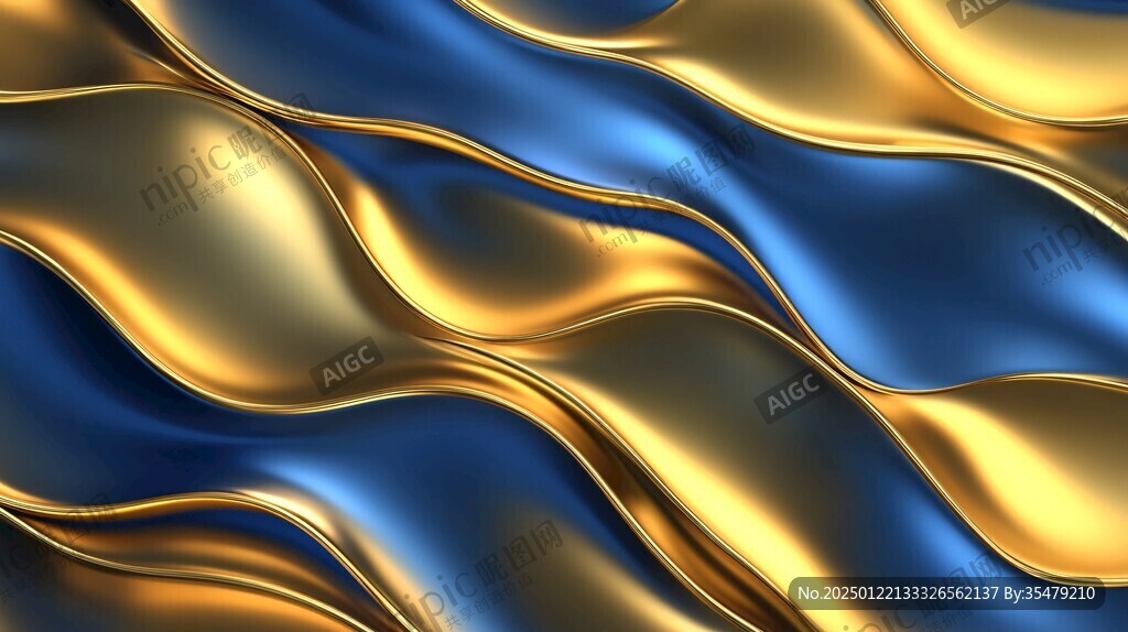 金色抽象流体纹理背景