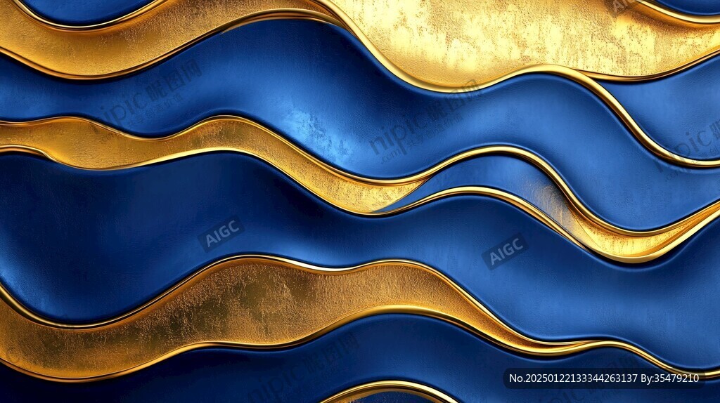 金色抽象流体纹理背景