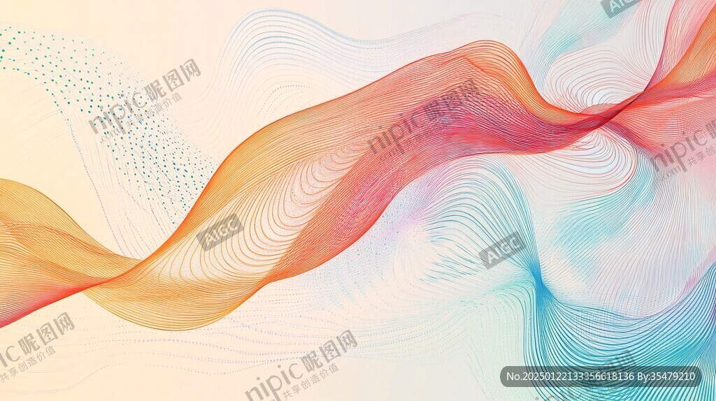 炫彩背景流体线条