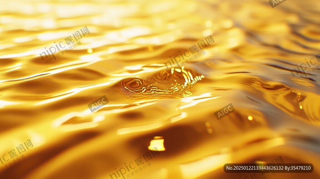 金色水面金色波涛
