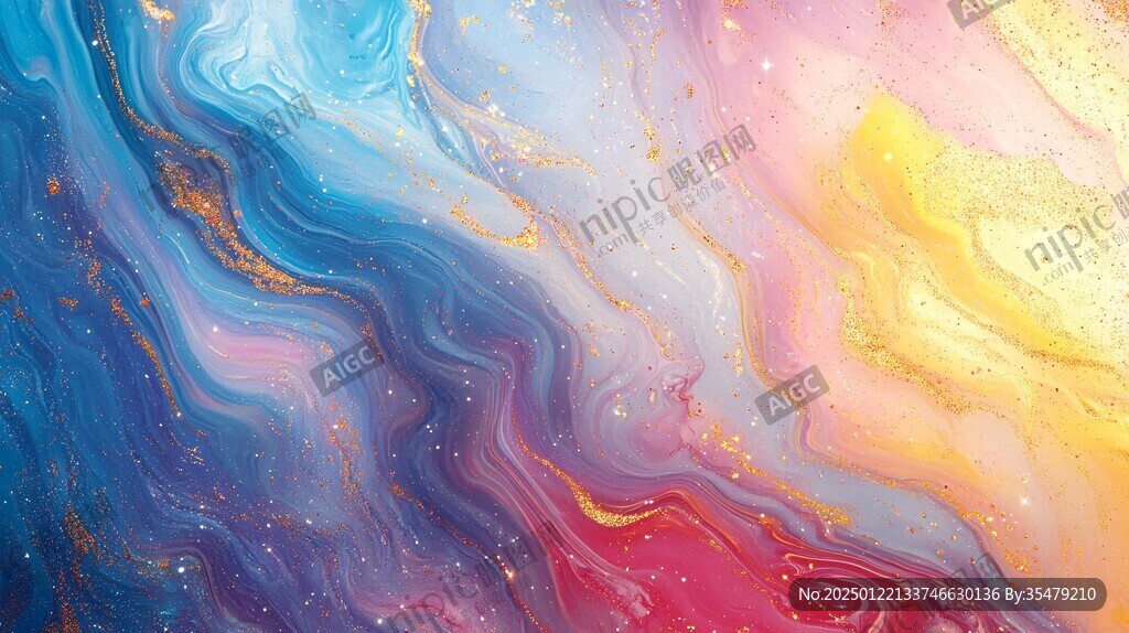极简风格流彩画