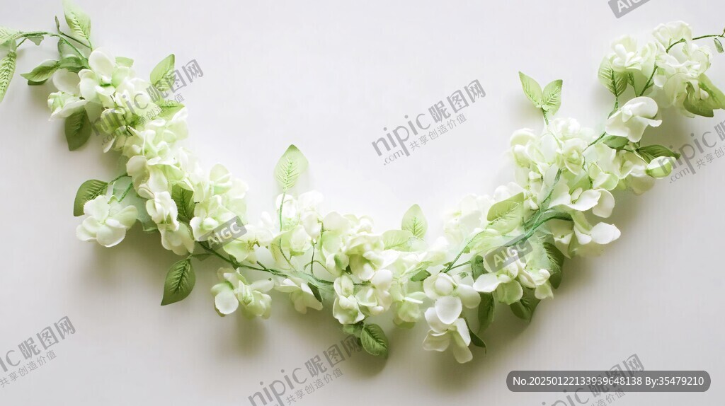 绿色花心
