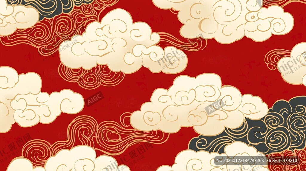 宋代云图高端云纹装饰