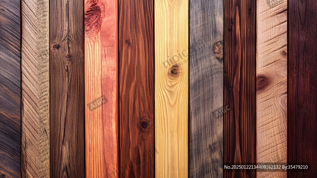 多种颜色木板木材