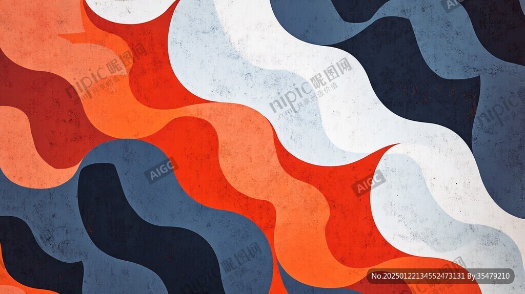 简洁大气拼色曲线纹理