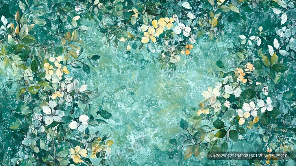 油画花卉背景