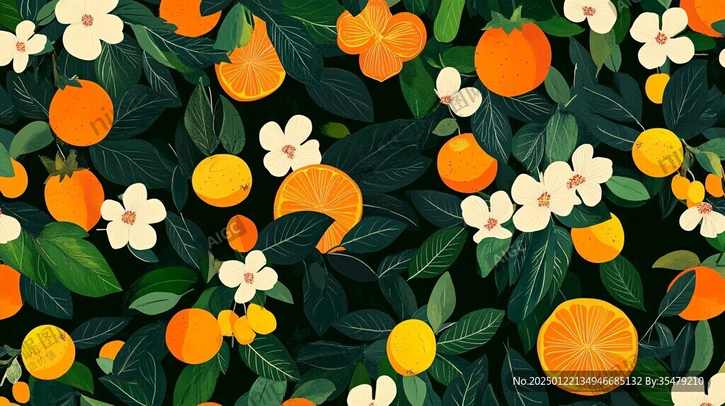 砂糖橘插画设计