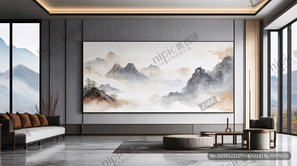 巨幅山水画现代画
