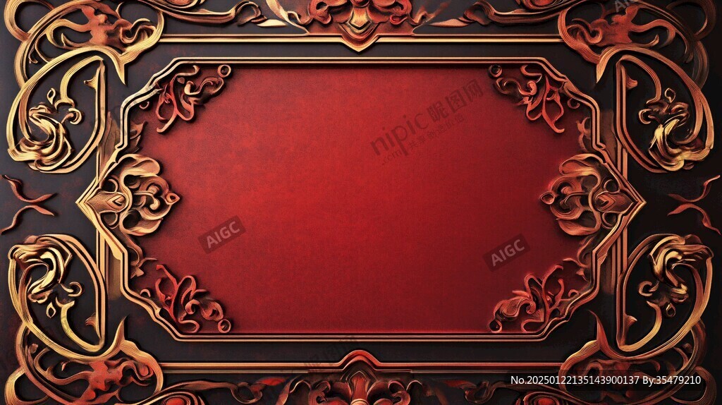 红金色欧式背景