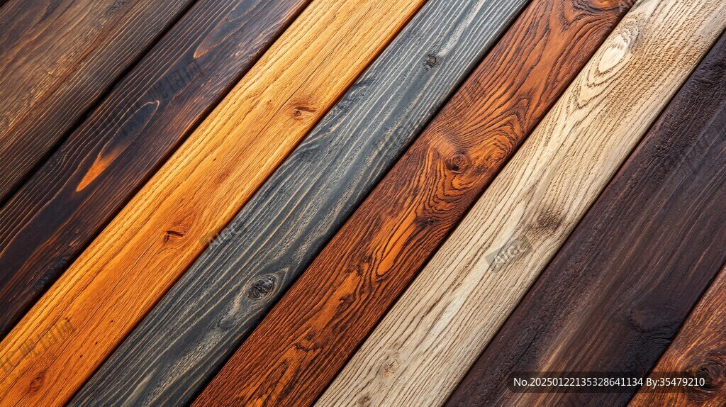 多种颜色木板木材