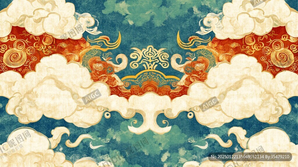 清朝云图高端云纹装饰